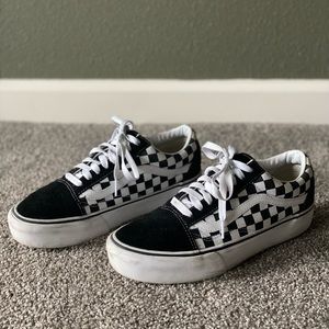 ❌SOLD❌ Vans Old Skool Checkerboard Platform